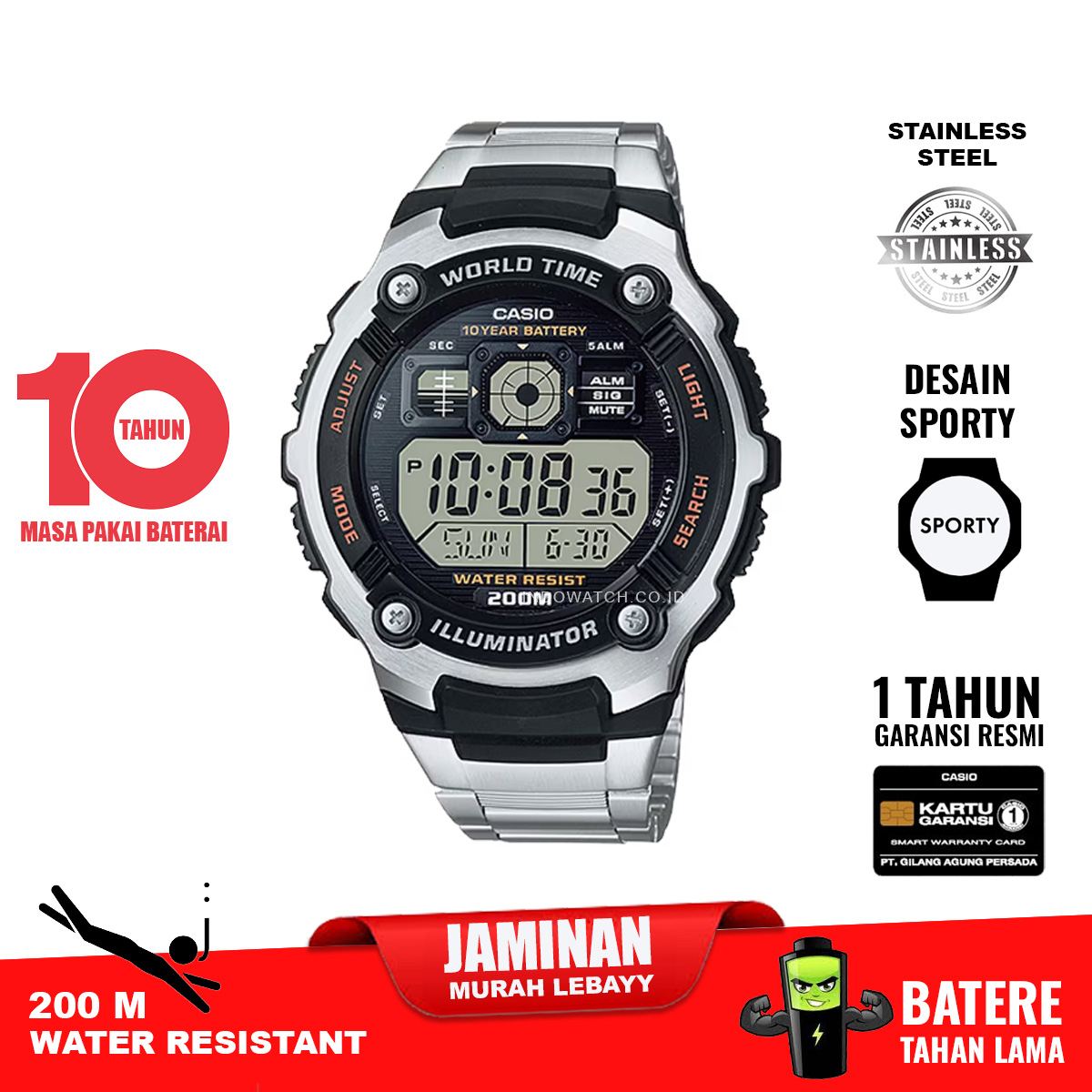 Casio Standard AE-2000WD-1AV