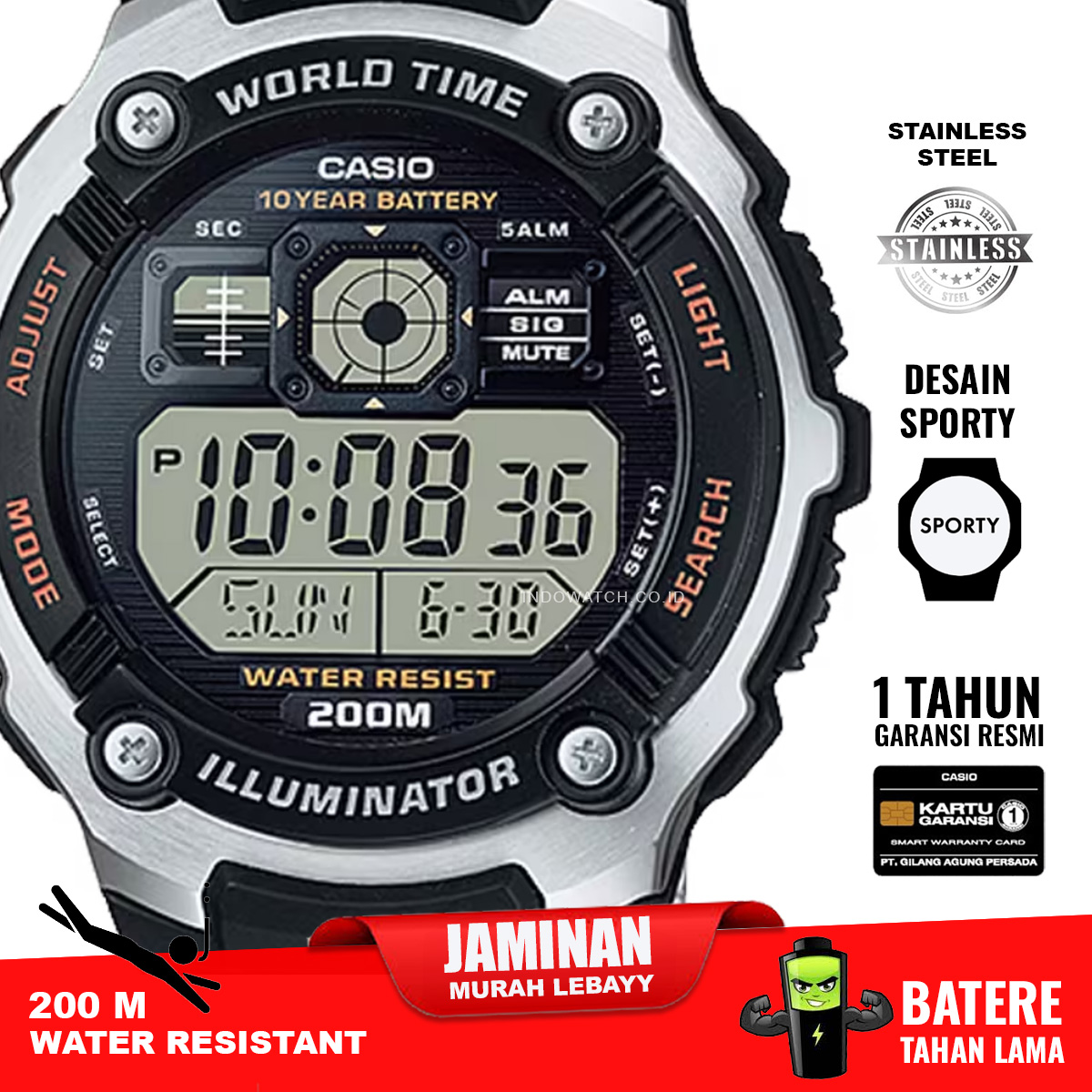 Casio Standard AE-2000WD-1AV - Image 2