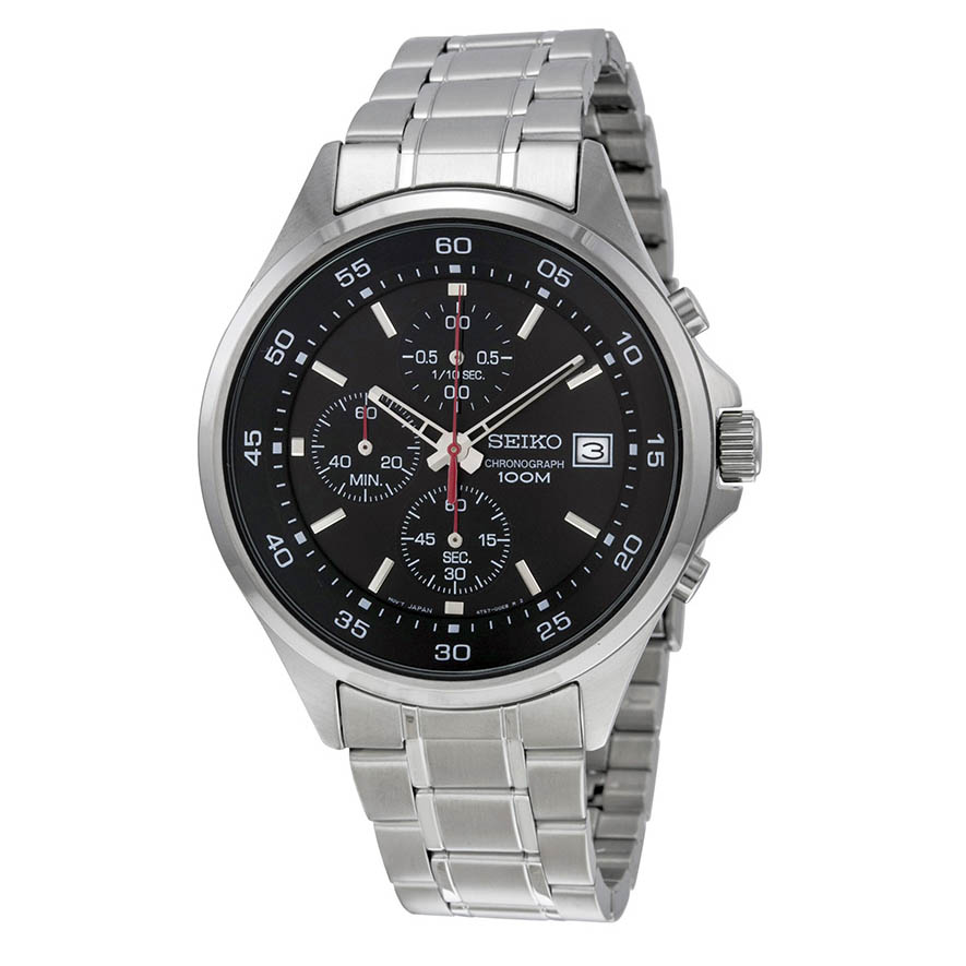 SEIKO CHRONOGRAPH SKS477 BLACK DIAL STAINLESS STEEL