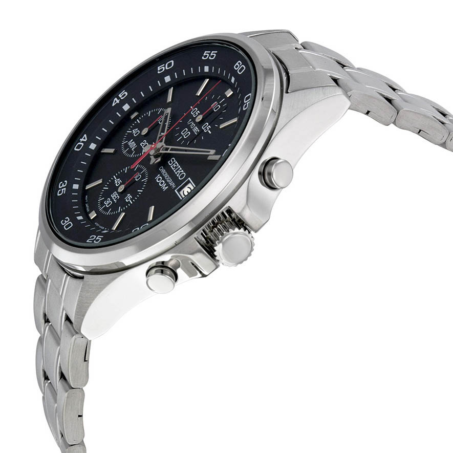 SEIKO CHRONOGRAPH SKS477 BLACK DIAL STAINLESS STEEL - Image 2