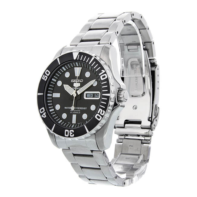 SEIKO 5 SNZF17 AUTOMATIC BLACK DIAL DIVER STAINLESS STEEL â indowatch.co.id