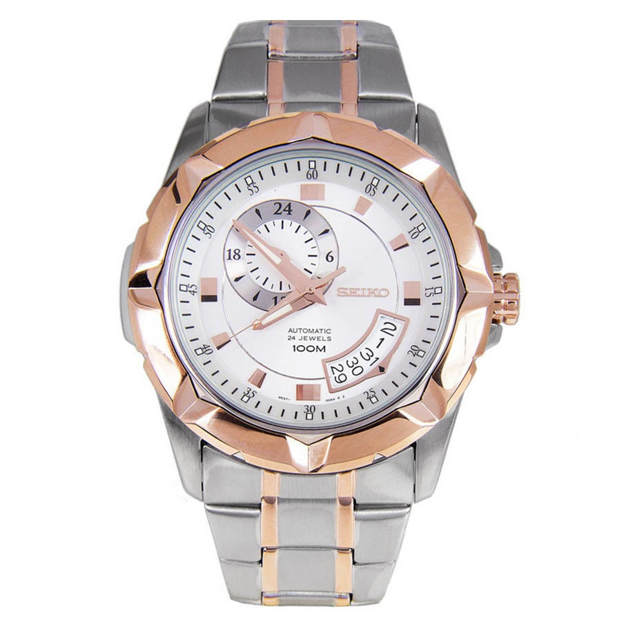 SEIKO LORD SSA224 GMT AUTOMATIC SILVER DIAL