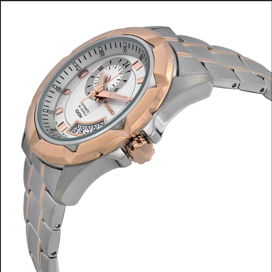 SEIKO LORD SSA224 GMT AUTOMATIC SILVER DIAL - Image 2