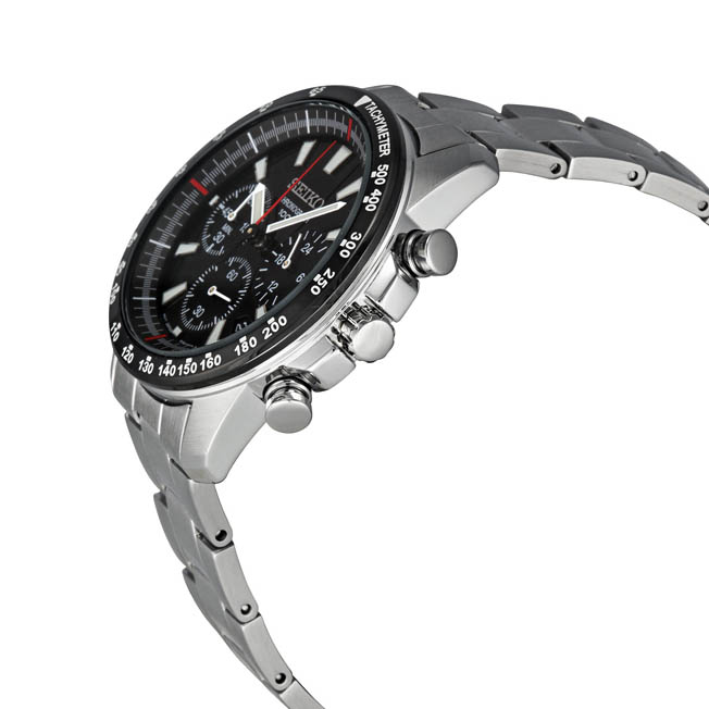 SEIKO CHRONOGRAPH SSB031 BLACK DIAL STAINLESS STEEL - Image 2