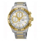 SEIKO CHRONOGRAPH SSB188 SILVER GOLD STAINLESS STEEL