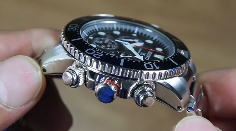 SEIKO DIVER SSC015 SOLAR CHRONOGRAPH BLACK DIAL - Image 6