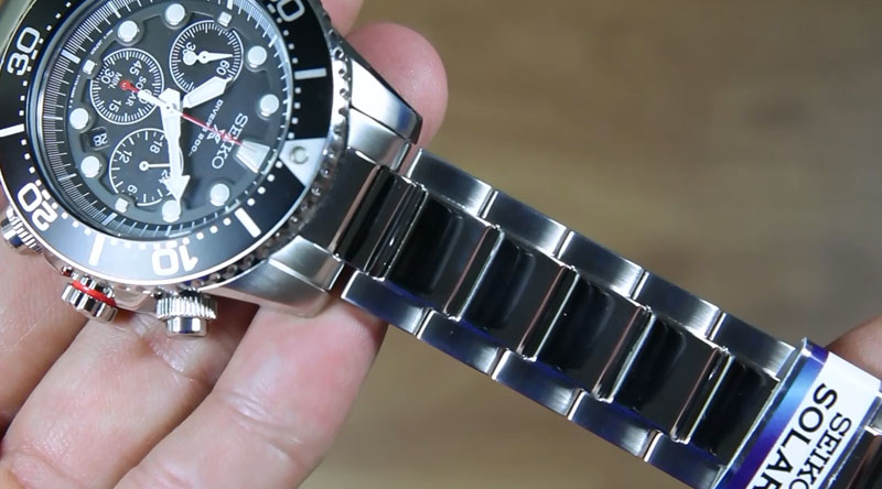 SEIKO DIVER SSC015 SOLAR CHRONOGRAPH BLACK DIAL - Image 8