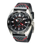 SEIKO PROSPEX SUN049P2 LAND KINETIC GMT LEATHER
