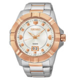 SEIKO LORD SUR136 GOLD ROSE SILVER STAINLESS STEEL