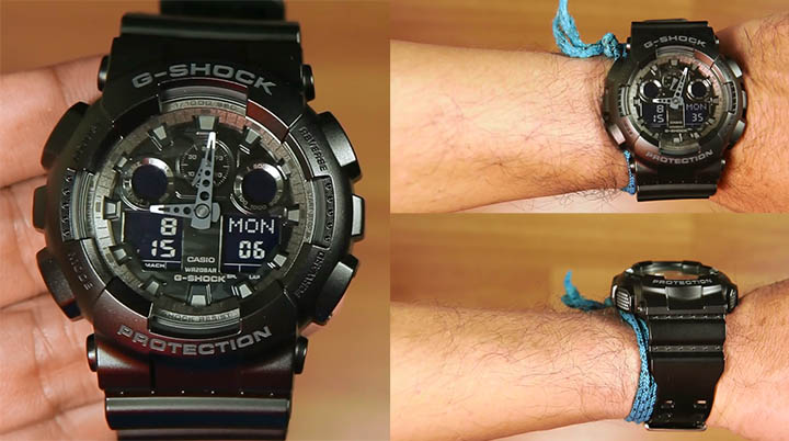 Review Casio G-Shock GA-100CF-1A, jam serba hitam dengan 