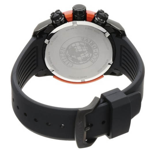 CITIZEN CA4154-07E ECO-DRIVE CHRONOGRAPH BLACK DIAL ORANGE RING - Image 3