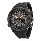 CITIZEN JY8035-04E ECO-DRIVE NAVIHAWK A-T BLACK DIAL
