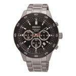 SEIKO CHRONOGRAPH SKS527 BLACK DIAL STAINLESS STEEL