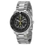 SEIKO CHRONOGRAPH SNA411 Flight Alarm BLACK DIAL