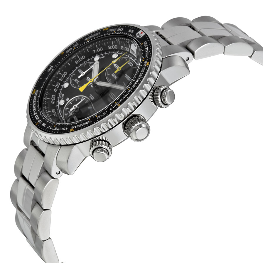 SEIKO CHRONOGRAPH SNA411 Flight Alarm BLACK DIAL - Image 2