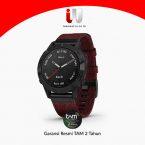 Garmin fenix 6 Sapphire - Black DLC with Heathered Red Nylon Band