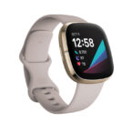 FITBIT SENSE ADVANCE HEALTH SMARTWACTH Lunar White/Soft Gold Stainless Steel