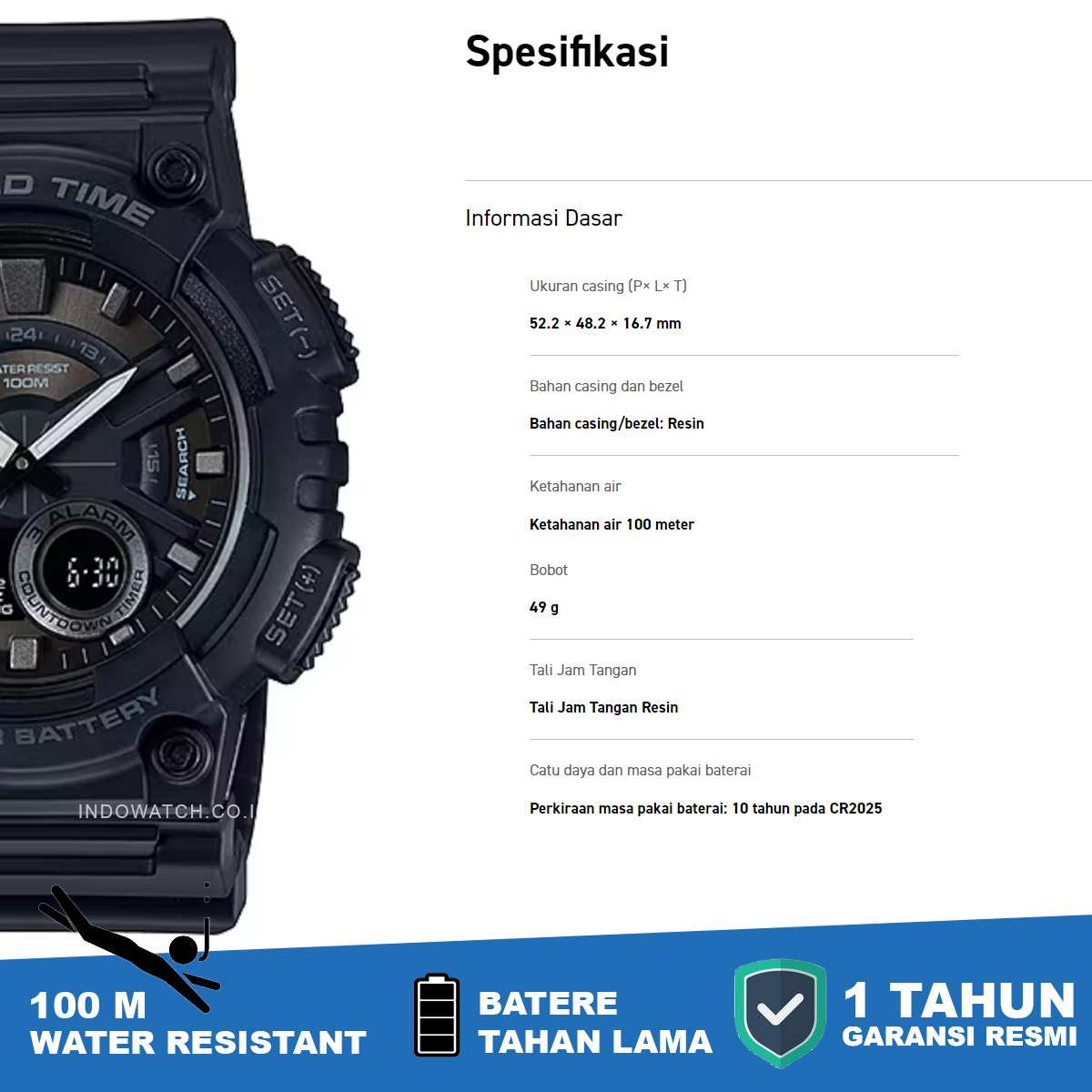 Casio Standard AEQ-110W-3AV - Image 2