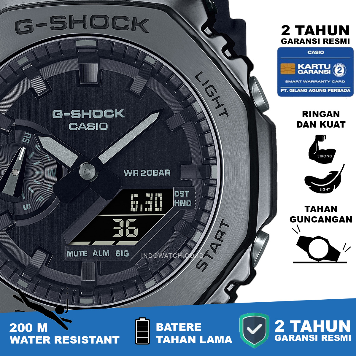 CASIO G-SHOCK GM-2100BB-1A METAL BEZEL - Image 3