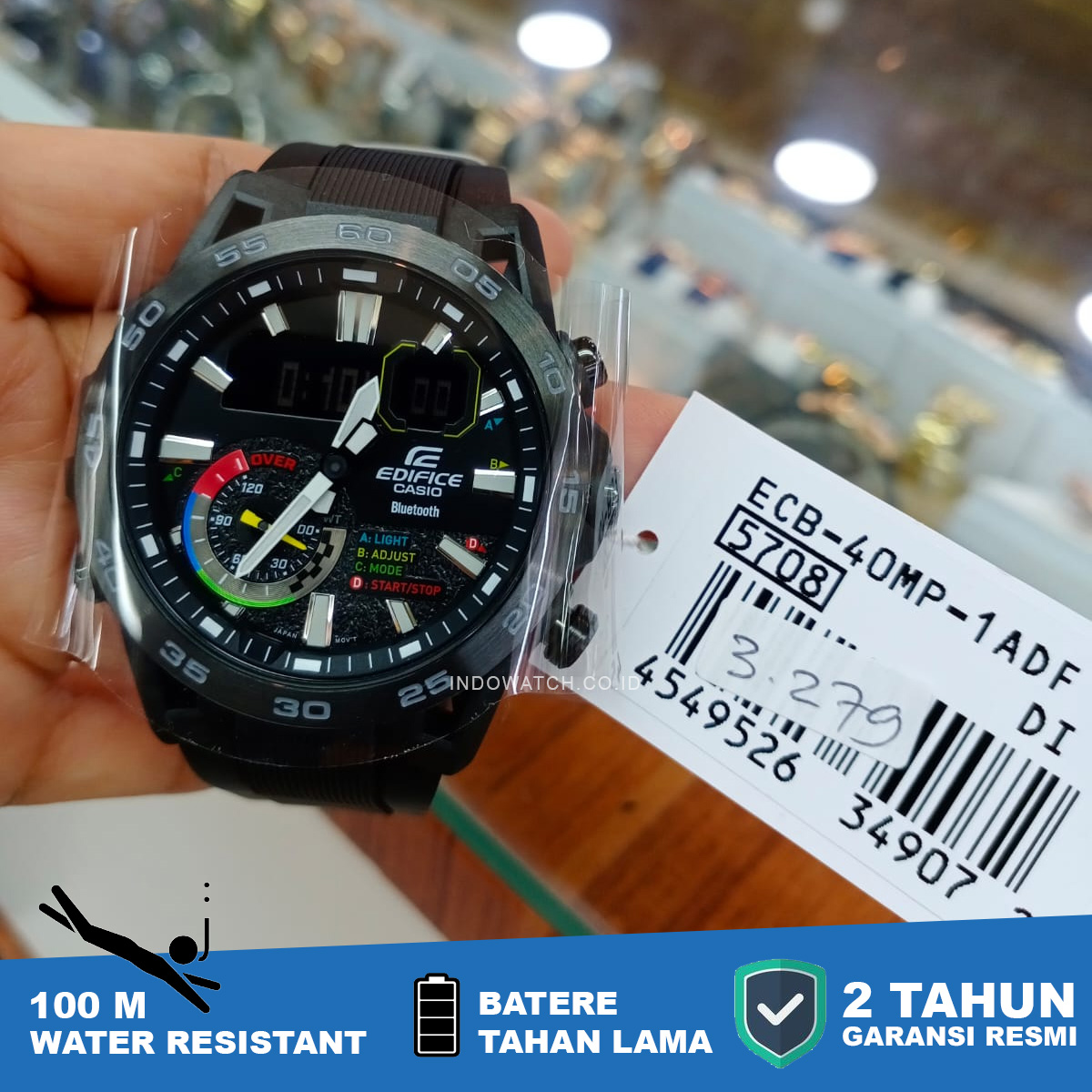 Casio Edifice ECB40MP1A jam tangan bluetooth mobile link indowatch
