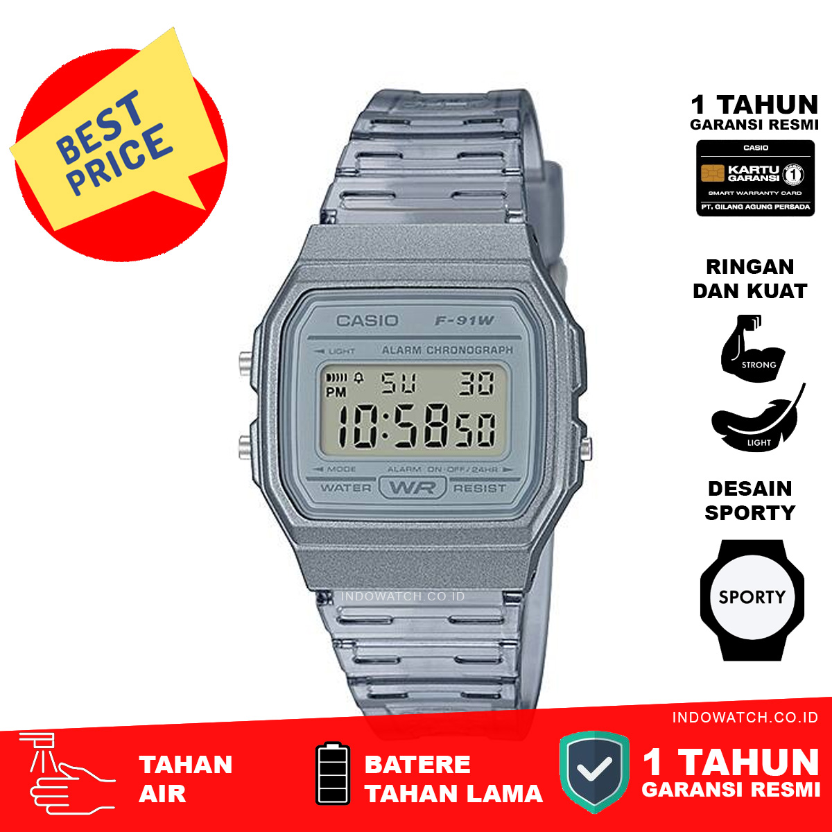Casio Standard F-91WS-8 Full Digital