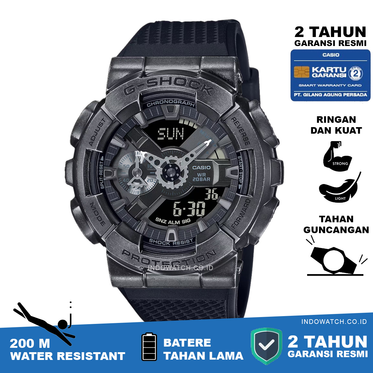 CASIO G-SHOCK GM-110VB-1A METAL BEZEL