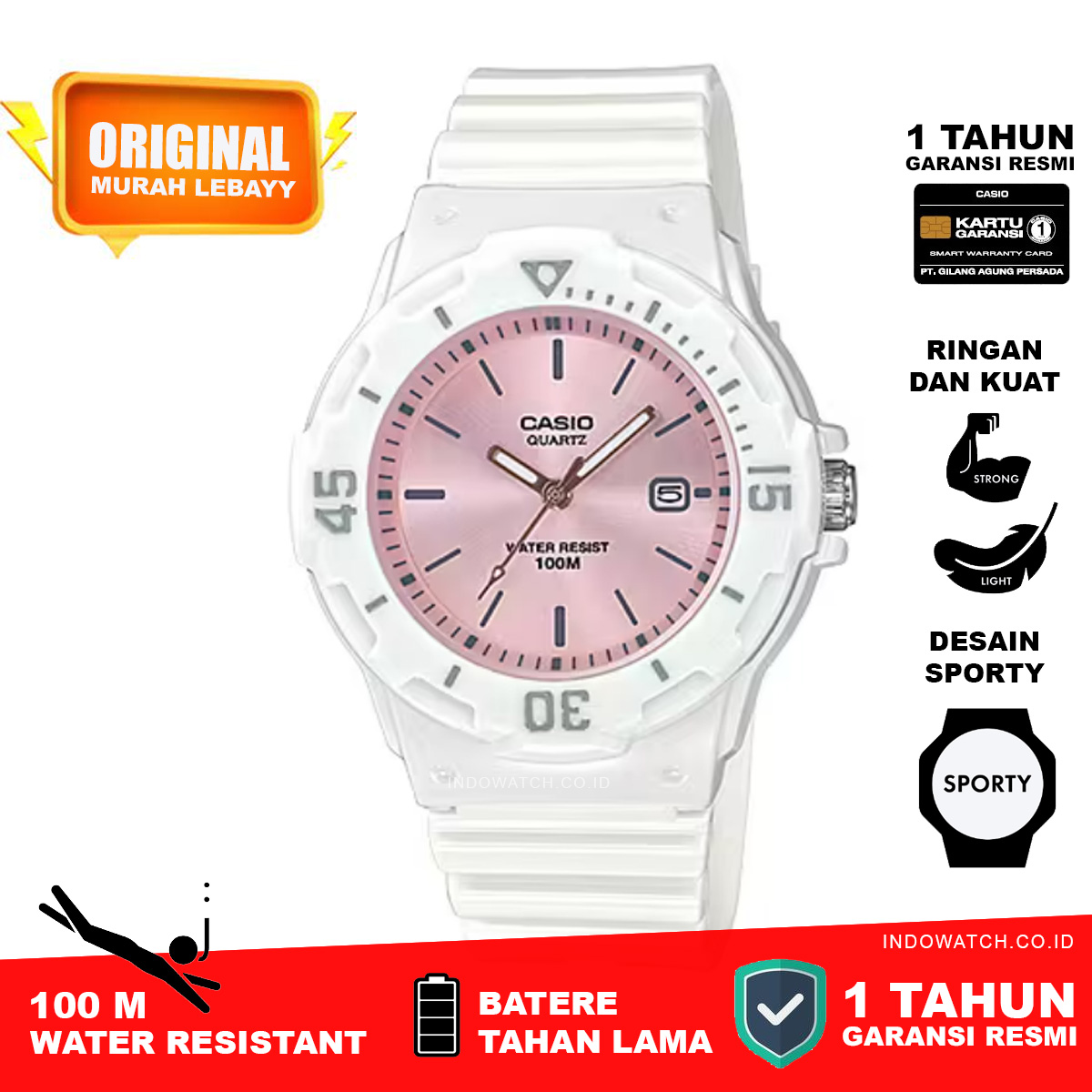 Casio LRW-200H-4E3V jam tangan full analog