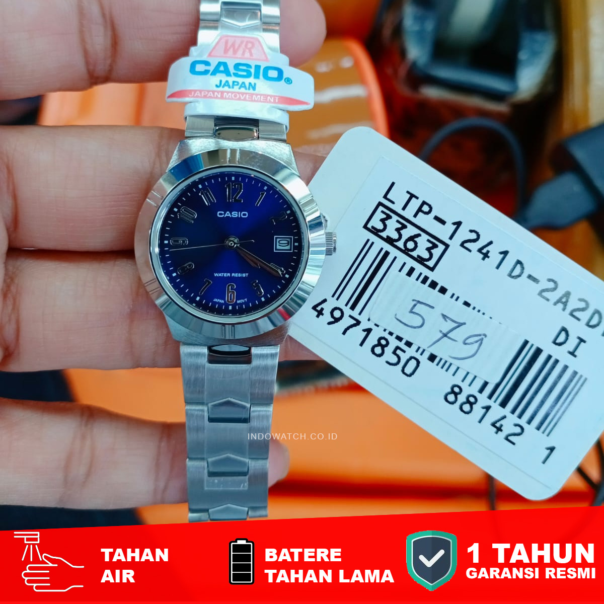 Casio Standard LTP-1241D-2A2 Full Stainless Steel - Image 3