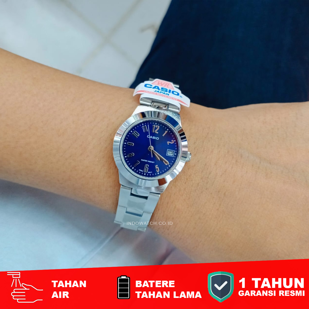 Casio Standard LTP-1241D-2A2 Full Stainless Steel - Image 2