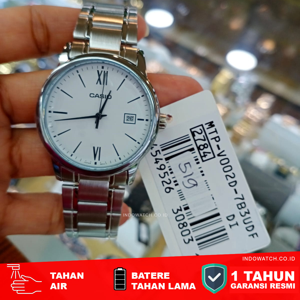 Casio Standard MTP-V002D-7B3 Full Stainless Steel - Image 3