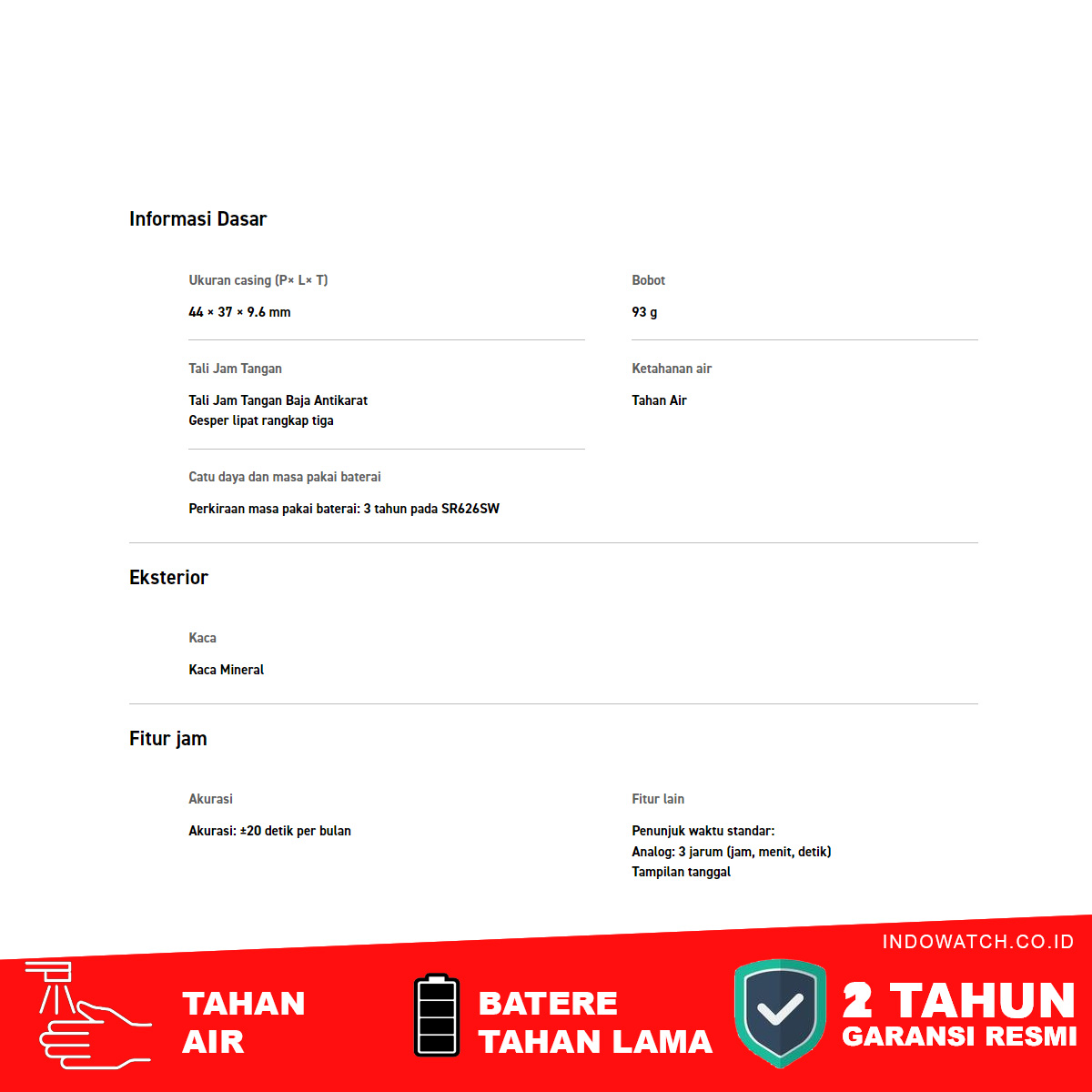 Casio Standard MTP-V002D-7B3 Full Stainless Steel - Image 4