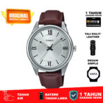 Casio MTP-V005L-7B5 jam pria tali kulit