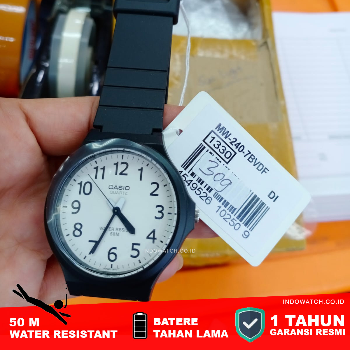 Casio MW-240-7BV jam tangan full analog - Image 3