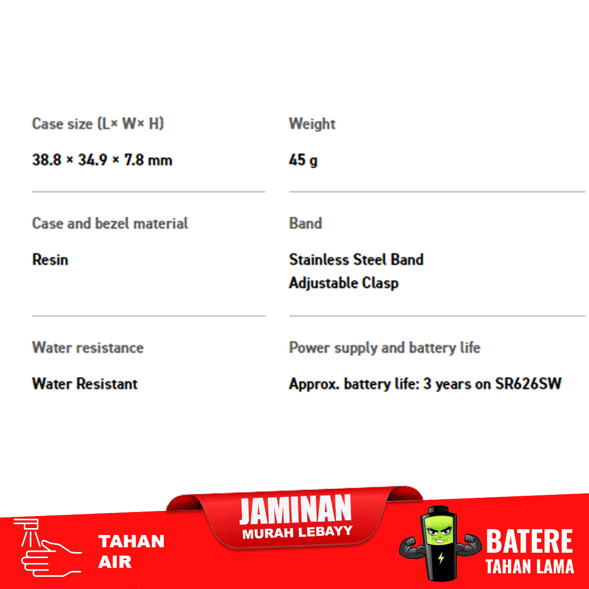 Casio MQ-24G-9E jam tangan full stainless - Image 3