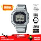 Casio W-218HD-1AV jam tangan full stainless steel