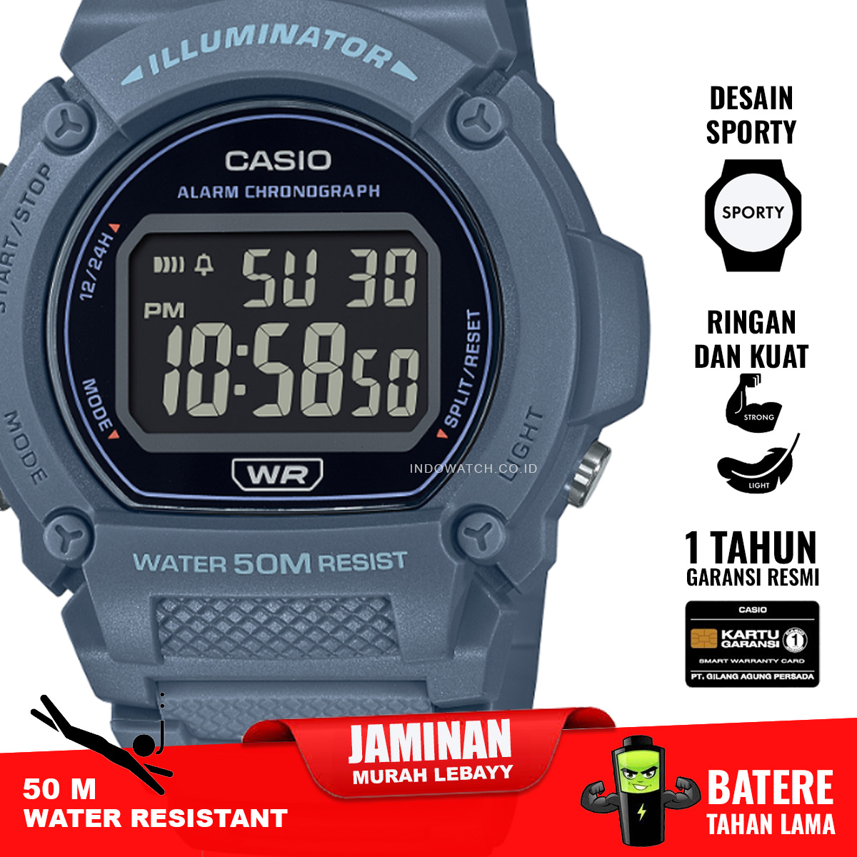 Casio Standard W-219HC-2BV - Image 3