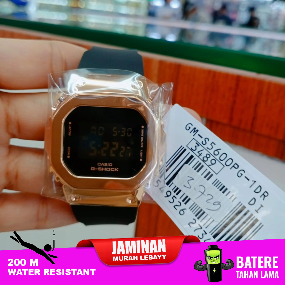 Casio G-Shock GM-S5600PG-1 jam tangan wanita - Image 3