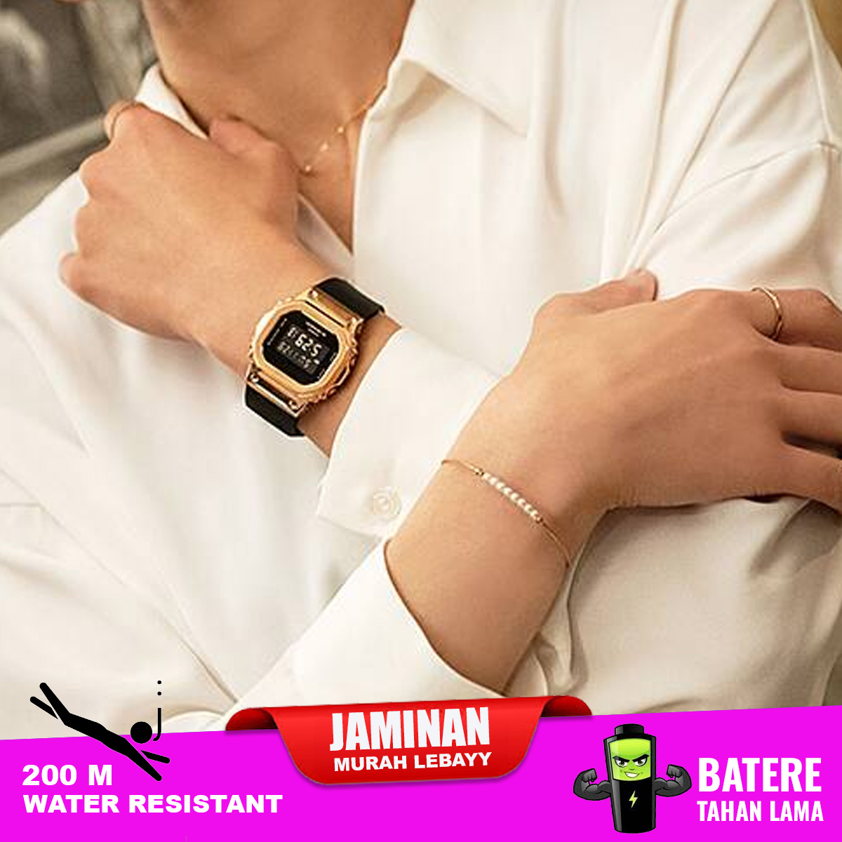 Casio G-Shock GM-S5600PG-1 jam tangan wanita - Image 4