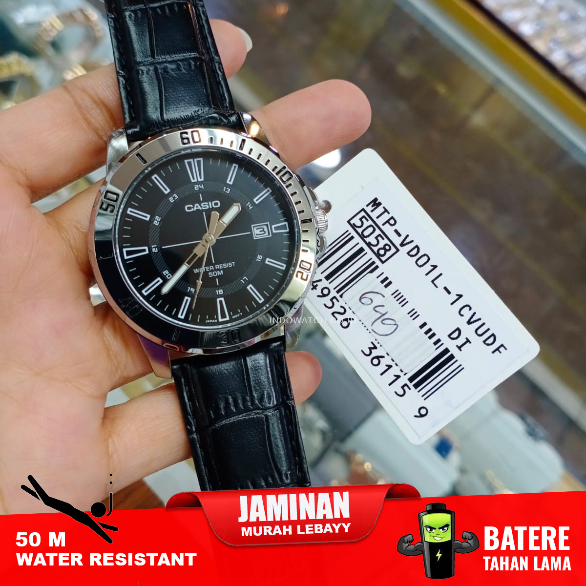 Casio MTP-VD01L-1CV jam pria tali kulit - Image 4